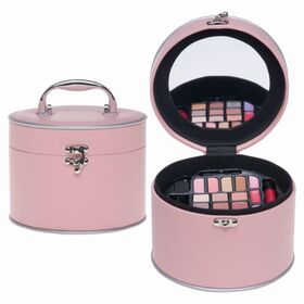 Kosmetikkoffer rund rosa 22tlg.