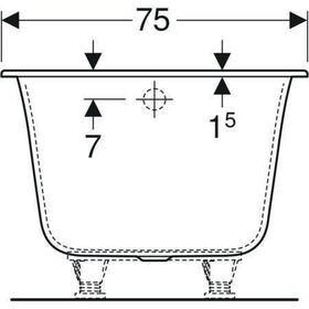 Geberit Badewanne SOANA 1700x750x450mm weiß