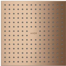 Kopfbrause 250/250 2jet AXOR Montage Decke-Aufputz brushed red gold