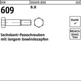 Sechskantpassschraube DIN 609 langem Gewindezapfen M12x 50 8.8 25 Stück - VPE: 25