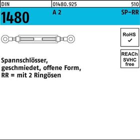 Spannschlossmutter DIN 1480 offen 2Ringösen SP-RR M8 A 2 1 Stück