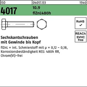 Sechskantschraube ISO 4017 VG M16x 65 10.9 zinklamellenb. 25 Stück - VPE: 25
