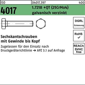 Sechskantschraube ISO 4017 VG M16x70 1.7218 +QT (25CrMo4) galv.verz. 25St. - VPE: 25