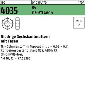 Sechskantmutter ISO 4035 niedrig Fasen M24 16 AU flZnnc 480h-L 50St. - VPE: 50