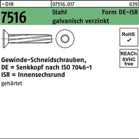 Gewindeschneidschraube DIN 7516 SEKO ISR DE M3x20-T10 Stahl galv.verz. 1000St. - VPE: 1000
