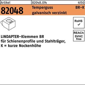 Klemme R 82048 GTW 40 BR 16/6,0 Temperguss galv.verz. 1St. LINDAPTER