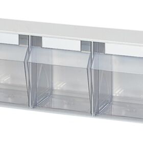 Klarsichtmagazin H242xB600xT203mm 3 x E Ku.weiß LOCKWEILER