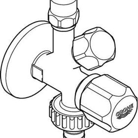Grohe WAS Kombi-Eckventil 3/8 Schubros d= 55mm selbstd chr