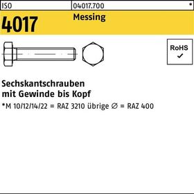 Sechskantschraube ISO 4017 VG M12x 50 Messing 50 Stück - VPE: 50