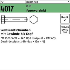 Sechskantschraube ISO 4017 VG M24x 40 8.8 feuerverz. 25 Stück - VPE: 25