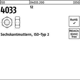 Sechskantmutter ISO 4033 M6 12 100 Stück - VPE: 100