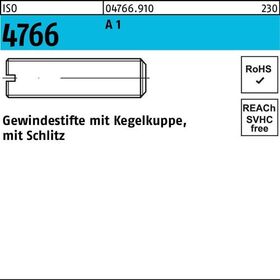 Gewindestift ISO 4766 Kegelkuppe/Schlitz M10x 25 A 1 10 Stück - VPE: 10