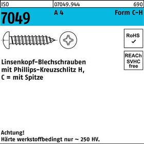 Blechschraube ISO 7049 LIKO Spitze/PH C 4,8x 25-H A 4 500 Stück - VPE: 500