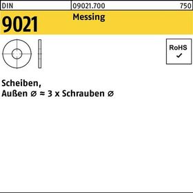 Scheibe DIN 9021 4,3x12x1 Messing 1000 Stück - VPE: 1000