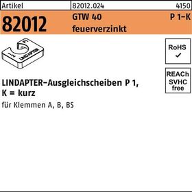 Ausgleichscheibe R 82012 GTW 40 P1 M24/12,0 feuerverz. 1 Stück LINDAPTER
