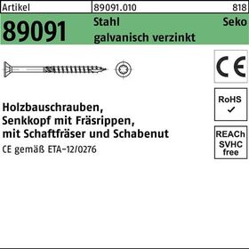Holzbauschraube R 89091 SEKO ISR 10x320-T40 Stahl galv.verz. 25St. - VPE: 25