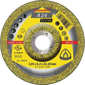 Trennscheibe A 24 Extra D125xB3,2mm Bohrung 22,23mm mittelhart GEK Dr.12200U/min - VPE: 25