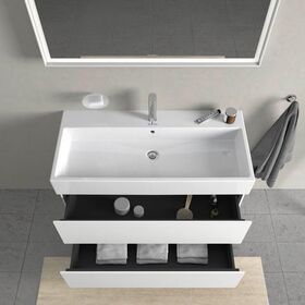 Duravit Waschtischunterbau L-CUBE 984x459mm 2 Schubk we ma ES NB mitte