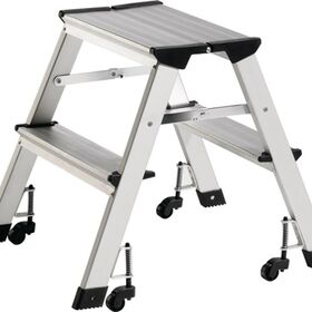 Klapptritt Stufen 2 Plattform-H.440mm Alu.fahrbar