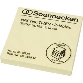 Soennecken Haftnotiz Z-Notes 5828 75x75mm 100Blatt gelb