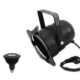 EUROLITE Set PAR-38 Spot sw + PAR-38 230V COB 18W E-27 LED 1800-3000k dim2warm