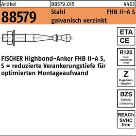 Highbond-Anker R 88579 M16x 95/60 Stahl galv.verz. 10 Stück FISCHER - VPE: 10