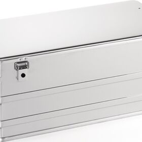 Aluminiumbox L902xB495xH367mm 140l m.Klapphebelverschlüssen m.Bohrungen
