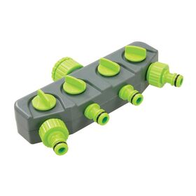 Silverline - 4-Wege-Verteiler für Wasserhahnanschluss