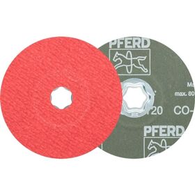Fiberscheibe COMBICLICK CO-COOL D.125mm K.120 INOX/Alu.Keramikkorn PFERD - VPE: 25