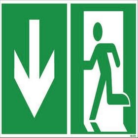 Hinweisschild Notausgang 30x15cm Hart-PVC