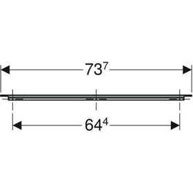 Geberit Möbelgriff iCon 737x19x33mm verchromt
