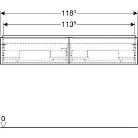Geberit Waschtischunterschrank iCon 1200x247x476mm f D-WT sandgrau hochglanz