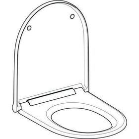 Geberit WC-Sitz ONE m Absenkauto weiß Designabdeckung chrom