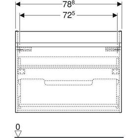 Geberit Unterschrank RENOVA PLAN für MWT, 1 Schublade 788x605x473mm weiß