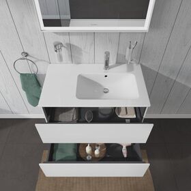 Duravit Waschtischunterbau L-CUBE 550x820x481mm, Becken rechts weiß matt