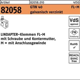 Klemme R 82058 GTW 40 FL 1 M6 galv.verz. 1 Stück LINDAPTER