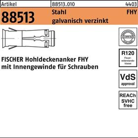 Hohldeckenanker R 88513 FHY M8 Stahl galv.verz. 25 Stück FISCHER - VPE: 25