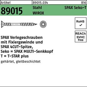 Verlegeschraube R 89015 Seko Fixierg./Spitze/T-STAR 4,5x60-T20 WIROX 500St. SPAX - VPE: 500