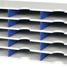 Sortierablage Trio 15 Fächer H363xB723xT331mm Polystyrol grau/blau STYRO