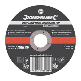 Silverline - Robuste Metalltrennscheibe, flach