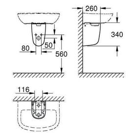 Grohe Halbsäule BAU KERAMIK awe - VPE: 30