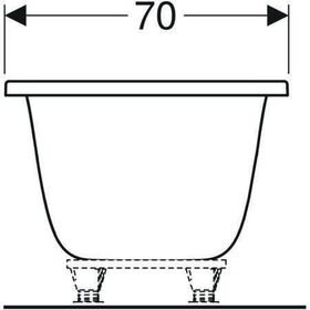 Geberit Badewanne TAWA 1700x700x466mm weiß