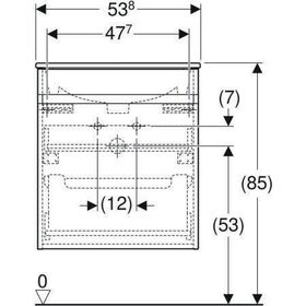 Geberit WT-Unterschrank RENOVA PLAN m Möbel-WT 550x622x480mm we hochglanz/we