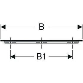 Geberit Möbelgriff iCon 447x19x33mm schwarz matt