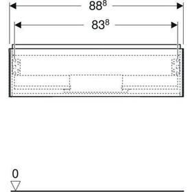 Geberit Waschtischunterschrank ONE 1 Schubl. 900x266x470mm Ei Mel Ho-st