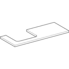 Geberit Waschtischplatte ONE Auss li 1200x30x470mm gge lackiert matt