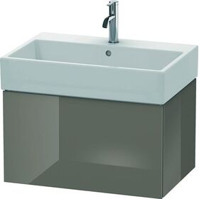 Duravit Waschtischunterbau L-CUBE 394x684x459mm flannel grey hochglanz