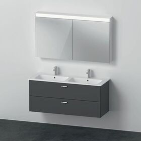 Duravit Badmöbel-Set XBASE 130cm m Spiegelschr. BETTER graphit matt