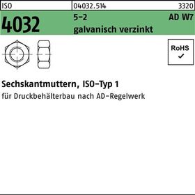 Sechskantmutter ISO 4032 M30 5-2 AD W7 galv.verz. 25 Stück - VPE: 25