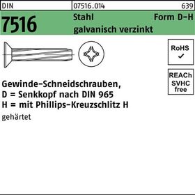 Gewindeschneidschraube DIN 7516 SEKO PH DM 8x25-H Stahl galv.verz. 100St. - VPE: 100